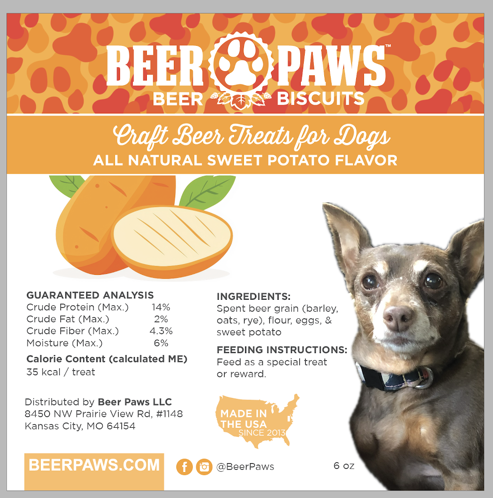 Beer Paws Sweet Potato Beer Biscuits for Dogs