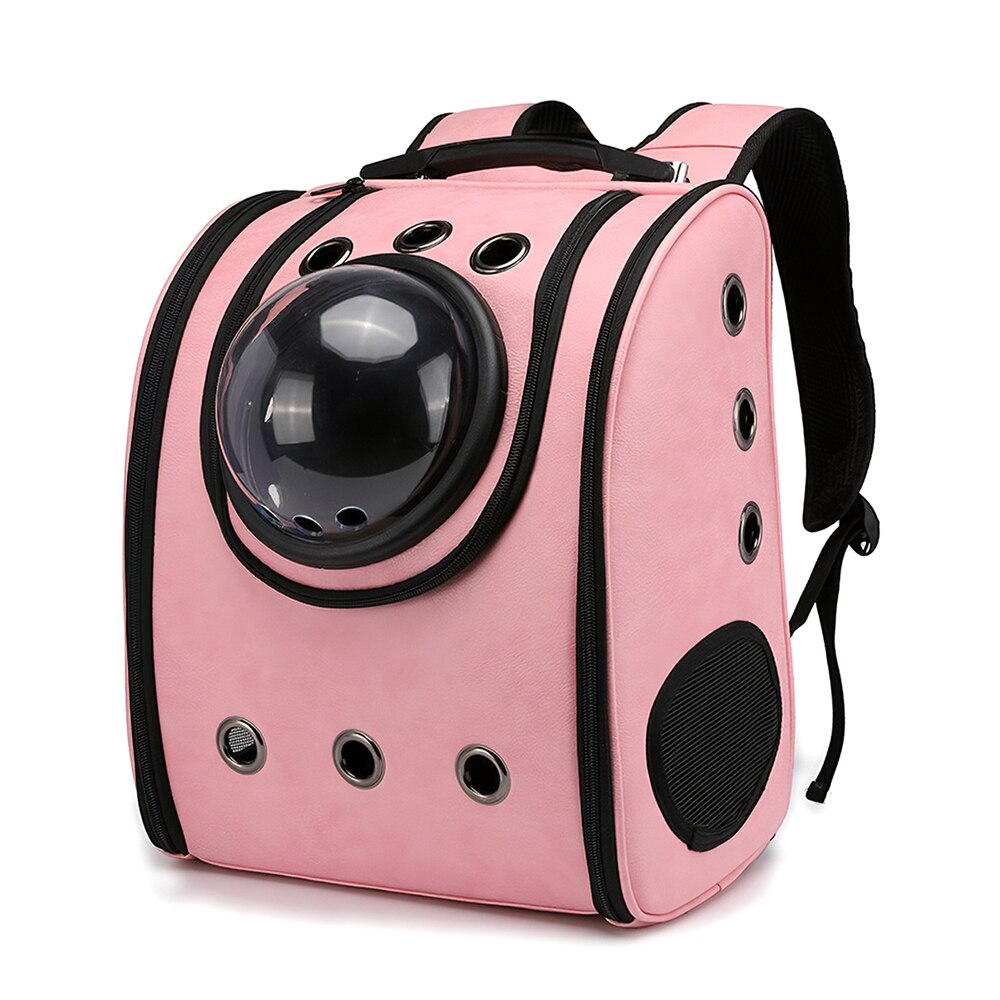 Pink Breathable Cat Carrier Backpack Pet Cat Small Dogs Outdoor
